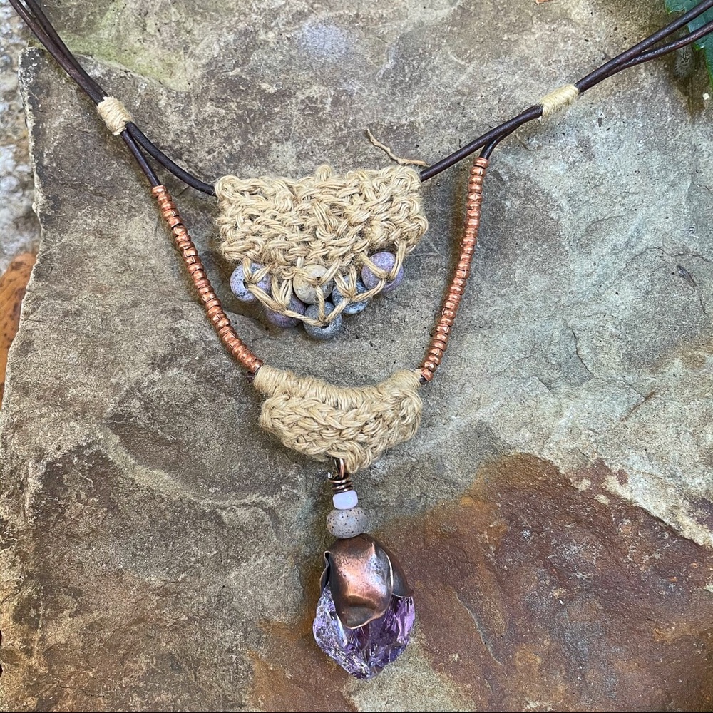 🟢Rose De France amethyst necklace